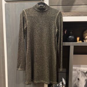 Michael Stars Shimmering Black and gold dress